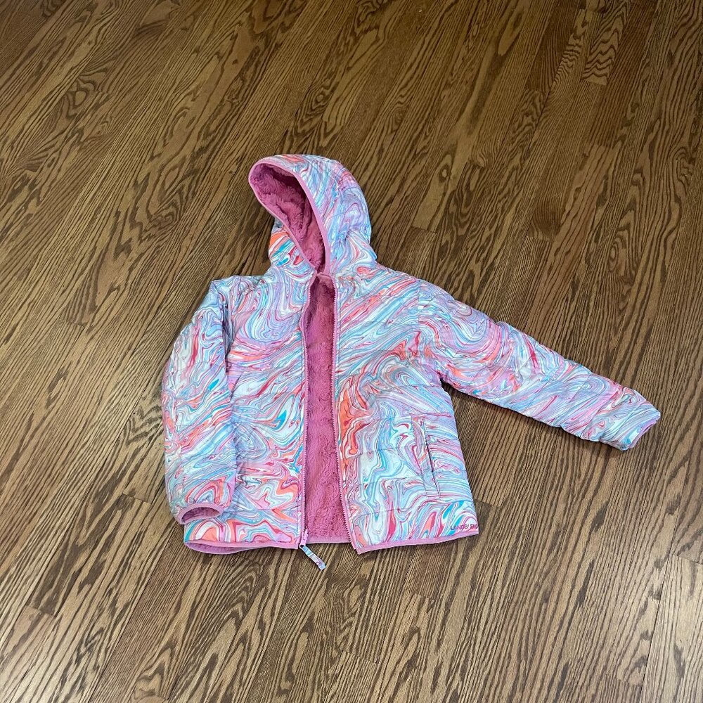 Kids Girl's Reversible Insulated Fleece Jacket